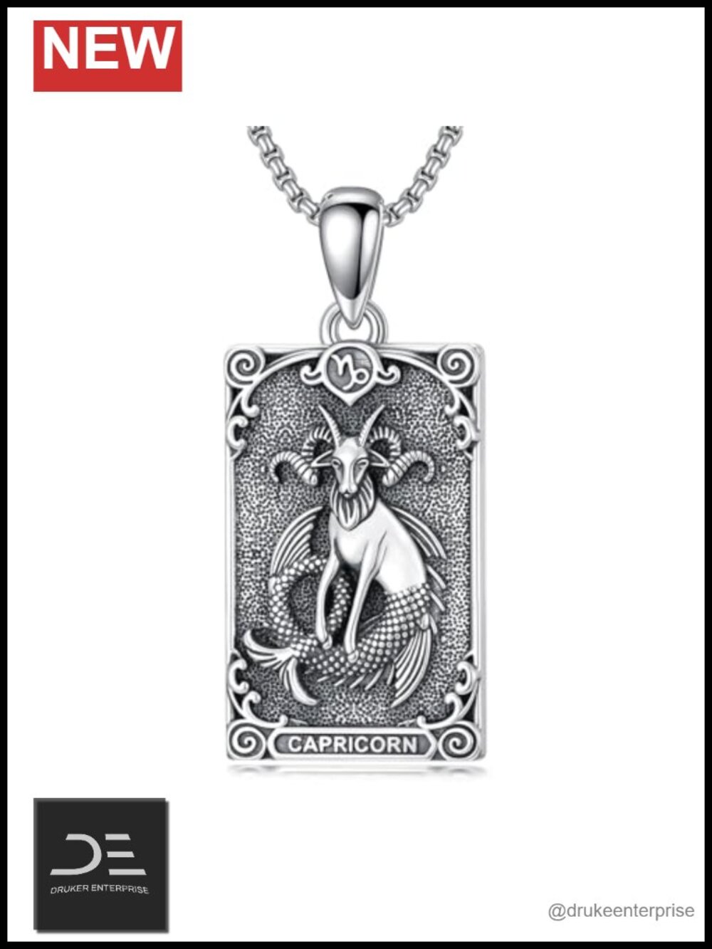 925 Sterling Silver Zodiac Constellation Pendant Necklace Astrology Horoscope